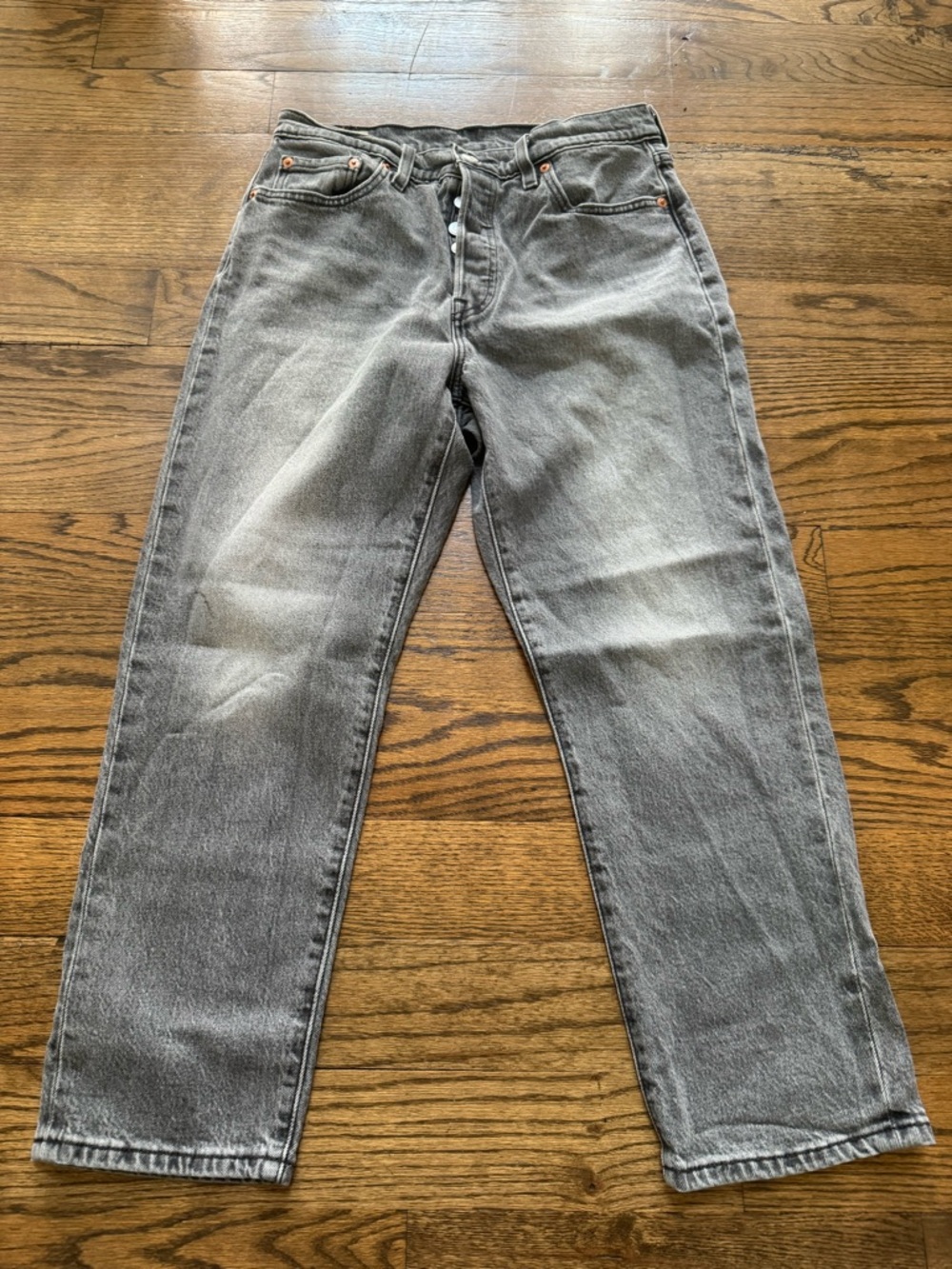 Levi’s Premium 501 Straight Jeans Black Wash Button Fly W29